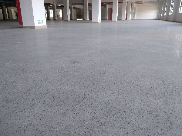 广东广州某科技有限公司金刚砂+密封固化剂地坪案例